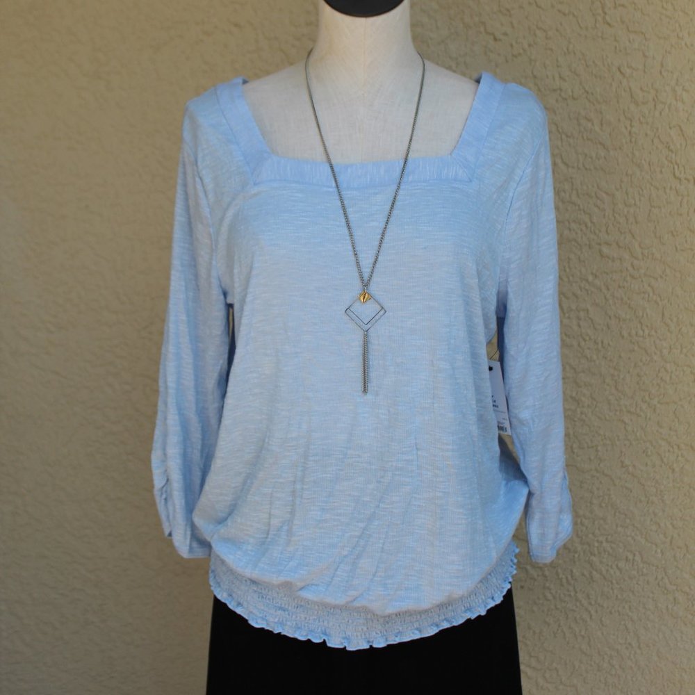 Apt. 9 Chambray Top- NWT
